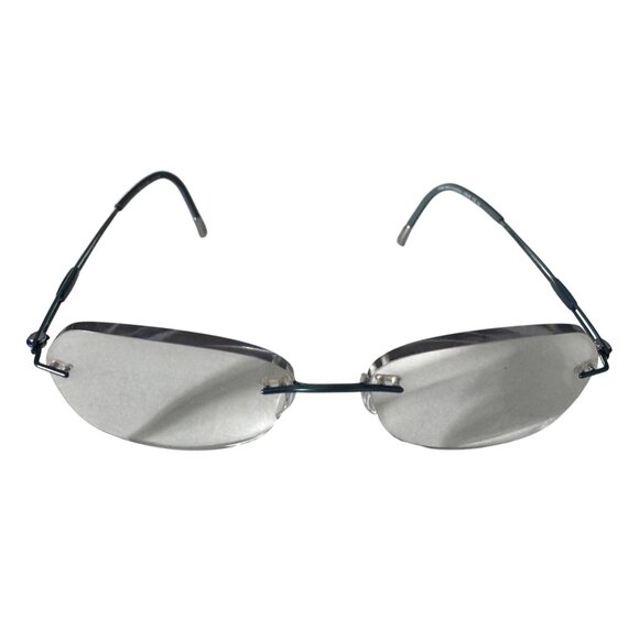 Titan Accessories - Silhouette Titan 5040 Rimless Titanium Eyeglass FRAMES ONLY Blue 5521 70 17 140